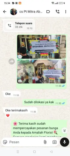 Testimonial Papan Bunga gorontalo