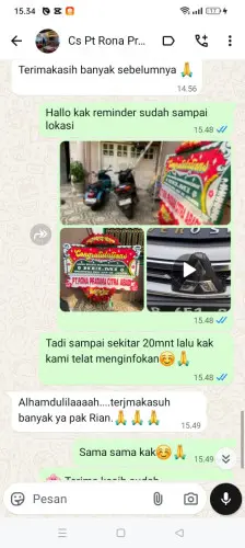 Testimonial Papan Bunga gorontalo